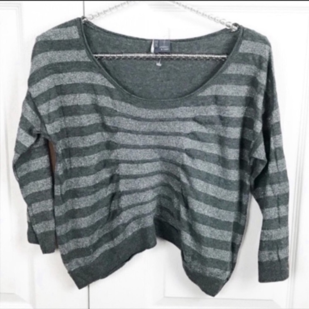 Urban Outfitters Sparkle & Fade‎ Stripe Ruched Top Size Small